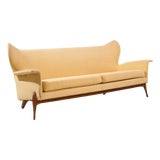 Ben Seibel Mid Century Walnut Gala Sofa For Sale