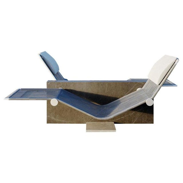 Textile Vis À Vis Double Chaise Lounge by Kreoo Design For Sale - Image 7 of 7