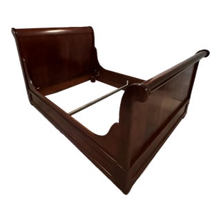 Ralph Lauren Mahogany Sleigh Bed - Queen Size For Sale