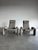 1990s Vintage Sculptural Post Modern Gray Leather Lounge Chair Pair For Sale - Image 5 of 13