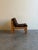 Brutalist Solid Wood Lounge Chair With Corduroy Upholstery 1970s For Sale - Image 4 of 10