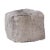 Contemporary Grey Fur Square Pouf For Sale - Image 3 of 3