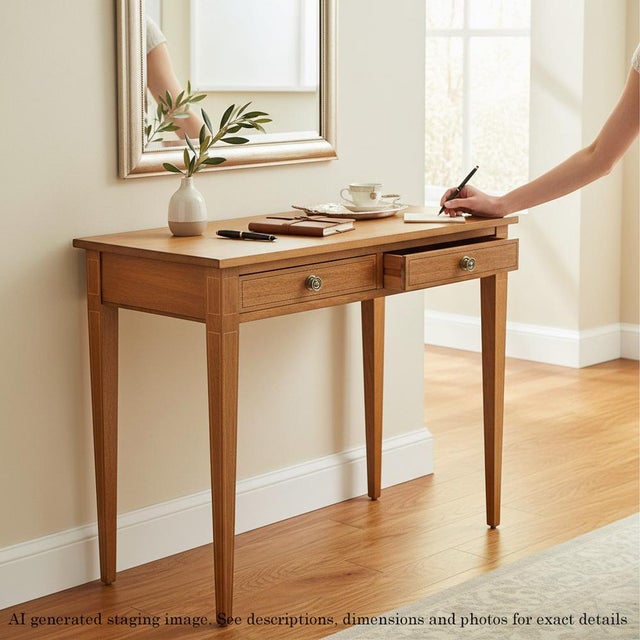 This elegant Edwardian writing or dressing table, dating to circa 1905, displays attractive age, colour, and patina. Full...