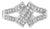 Diamond XOXO Statement Ring .29cttw 14k White Gold, Size 8 For Sale