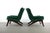 1960s Scoop Lounge Chairs Attributed to Adrian Pearsall in Rich Tufted Green Velvet - a Pair For Sale - Image 5 of 6