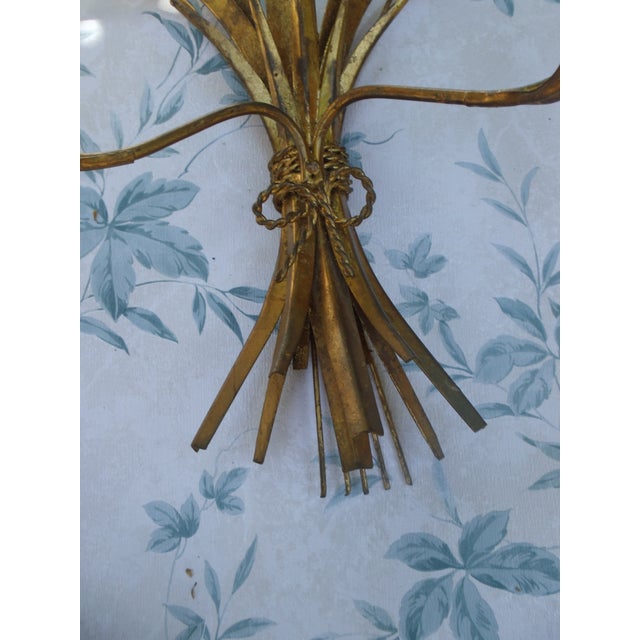 Vintage Gold-Plated Wall-Mounted Candleholders, 1970s, Set of 2 For Sale - Image 10 of 18