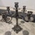 Vintage Ornate Silver Plated 5 Arm Candelabras For Sale - Image 9 of 10