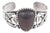 Mid 20th Century Southwest Native American Fred Harvey Style Sterling Silver and Chalcedony Cuff Bracelet For Sale
