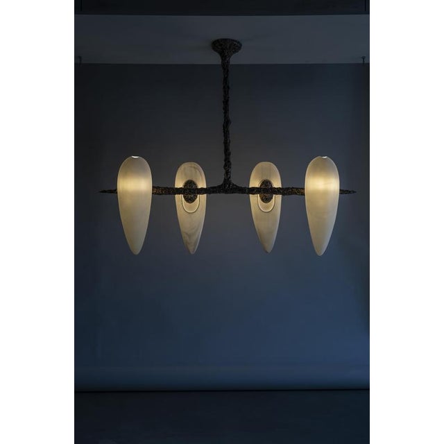 LV-426 Horizontal Pendant in Patinated Cast Bronze by William Guillon For Sale - Image 11 of 16