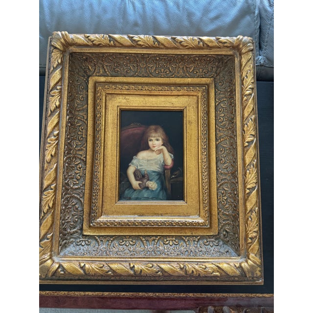 Add a touch of classical elegance to your space with this exquisite original oil painting by R. Wilson, featuring a tender...