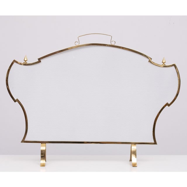Hollywood Regency Brass Fire Screen, France, 1970s For Sale - Image 11 of 11