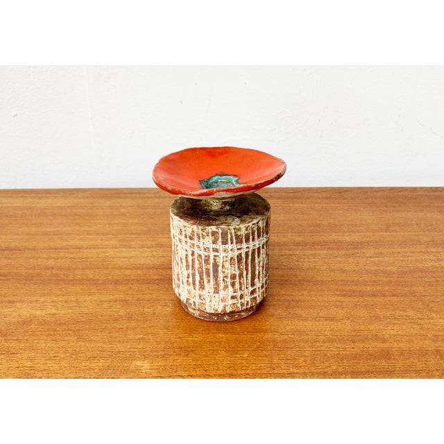 Mid-Century Modern German Studio Pottery Mushroom Vase from Hase Dietz Keramik, 1960s For Sale - Image 15 of 18