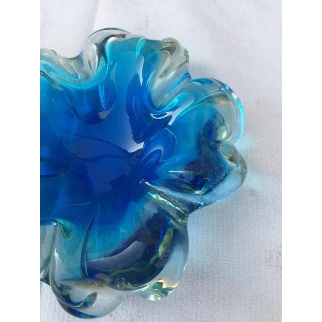 Mid-Century Modern Murano Sommerso Glass Ashtray by Seguso Murano, Italy, 1970 For Sale - Image 4 of 10