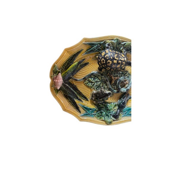 Late 19th Century 19th C. French Ceramic Palissy Plate For Sale - Image 5 of 12