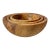 Set of 3 Hand-Turned Olive Wood Nesting Bowls — Organic Modern Decorative Woodware For Sale