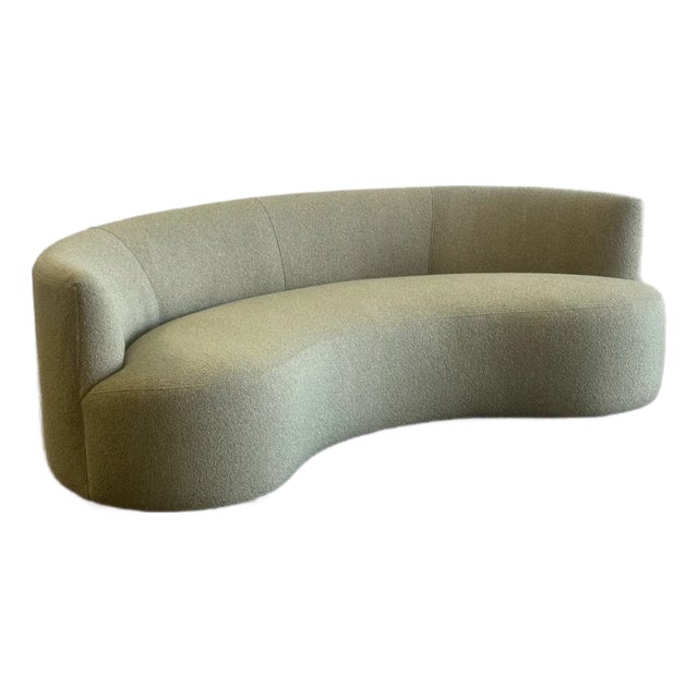 Vintage Custom Curved Sofa For Sale