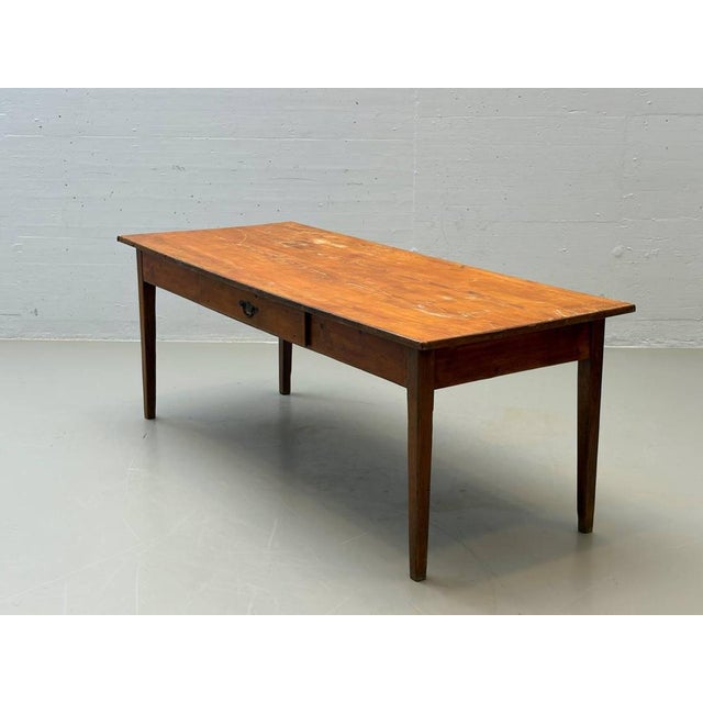 Farmhouse Wooden Table in Softwood, 1960s For Sale - Image 5 of 17