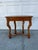 Vintage French Louis XV Style Demilune Console Table With Inlaid Fan Top & Carved Cabriole Legs For Sale - Image 12 of 12