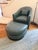 2020s Vanguard Syms Leather Swivel Chair and Ottoman For Sale - Image 5 of 5