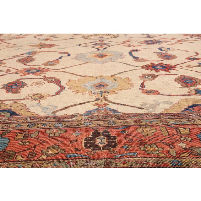 Late 19th Century Late 19th Century Persian Sultanabad Rug, 10'09 X 15'01 For Sale - Image 5 of 10