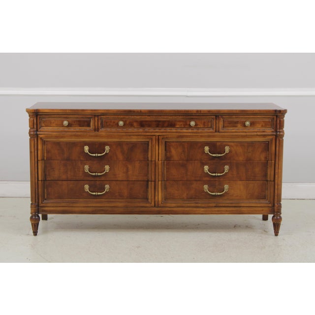 Age: Approx: 30 Years Old Details: Villa Borghese Mahogany Walnut Finish Dovetailed Drawer Construction Fine Carved...