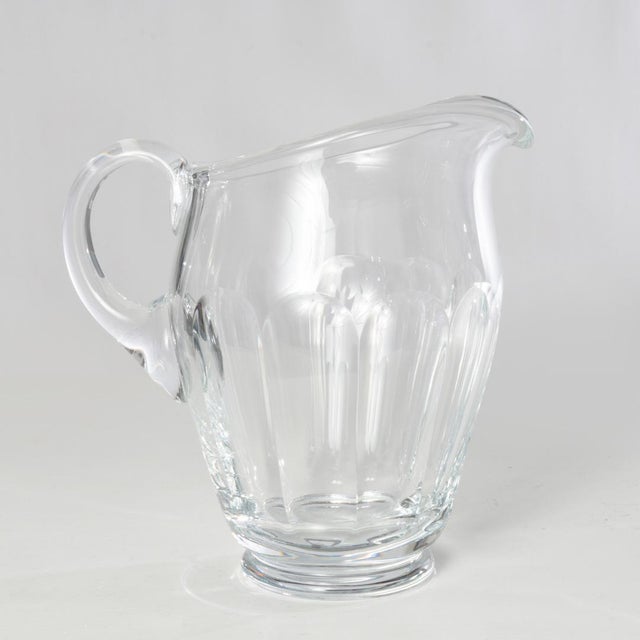 Moser Glassworks Mid 20th Century Signed Moser Crystal Pitcher For Sale - Image 4 of 8