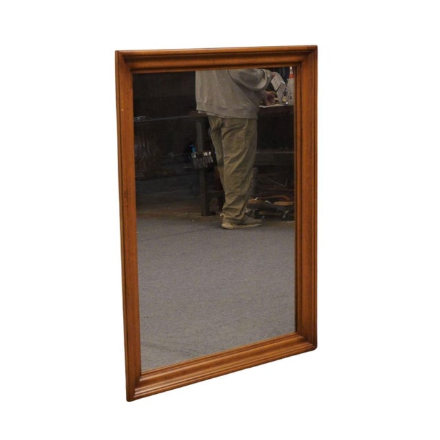American Ethan Allen Heirloom Nutmeg Maple Colonial Early American 45x35" Dresser / Wall Mirror 10-5200 For Sale - Image 3 of 6