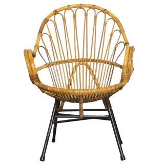 Rohe Noordwolde Bamboo Hoop Chair With Arms For Sale