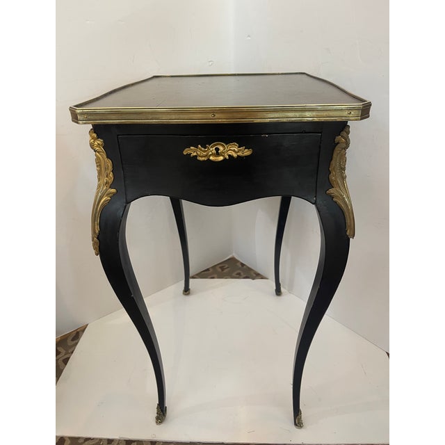 French Napoleon III Ebonized Mechanical Writing Table & Vanity, 19th Century For Sale In West Palm - Image 6 of 18