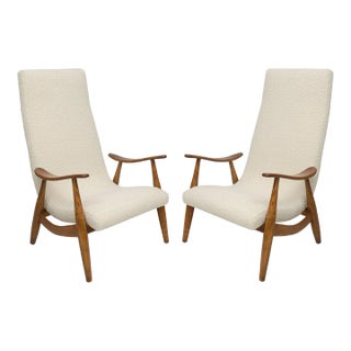 Pair of Scandinavian Mid-Century Lounge Chairs For Sale