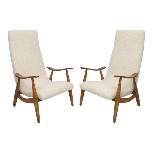 Pair of Scandinavian Mid-Century Lounge Chairs For Sale