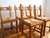 1950s 1950s Set of 6 French Brutalist Oak Dining Chairs With Woven Rush Seats For Sale - Image 5 of 5
