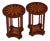 English Regency Side Starburst Inlaid Mahogany Drinks Side Tables - Pair For Sale