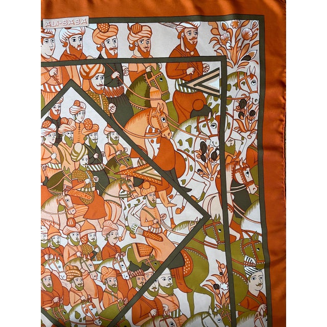 Late 20th Century HERMÈS ALI BABA Silk Scarf edited 1972 Pierre Peron For Sale - Image 5 of 12