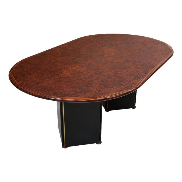 Mid-Century Modern Mod Artona Table in Wood and Leather by Afra & Tobia Scarpa for Maxalto, 1970s For Sale