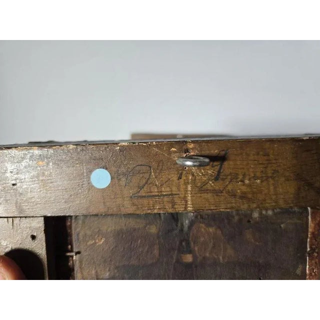 Young Shepherdesses, 1870, Oil Paintings on Panel, Set of 2 For Sale - Image 6 of 11