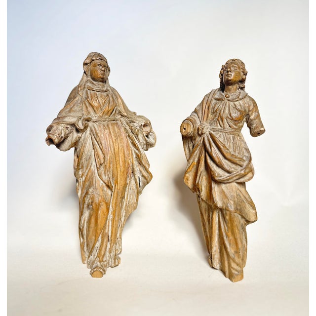 Mary, John, Attendant Figures, German, 17th Century, Carved Wood For Sale - Image 10 of 10