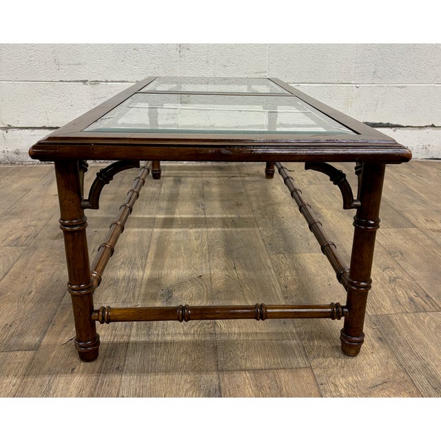 Vintage Lane Chinese Chippendale Chinoiserie Style Coffee Table Cocktail Table For Sale - Image 9 of 16