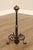 Antique Pair of Forged Iron and Brass Fireplace Andirons For Sale In Philadelphia - Image 6 of 12