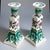 Pair of Bok Choy Famille Verte Porcelain Candleholders Pair of hand painted porcelain Bok Choy Famille Verte...
