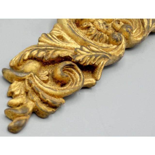Mid 20th Century French Hand Carved Giltwood Pediment Architectural Element For Sale - Image 5 of 8