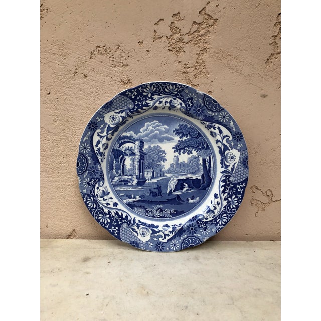 1920s C.1920 Blue & White Spode Italian Dinner Plate Copeland For Sale - Image 5 of 5