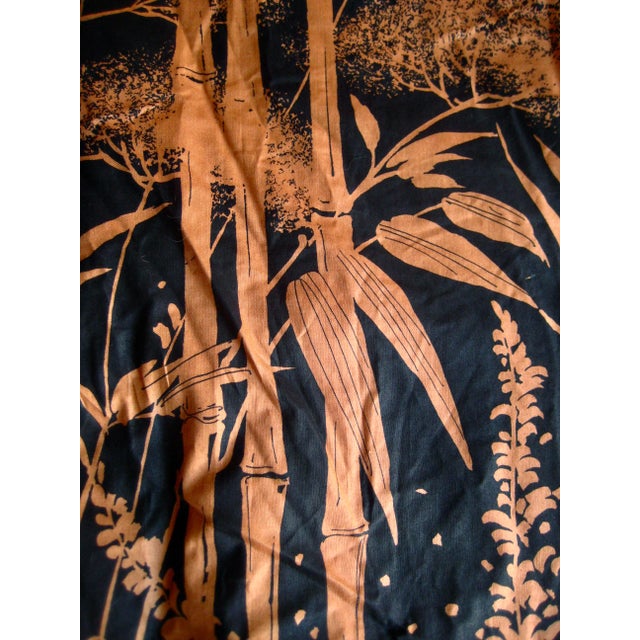 1970s Mid Century Modern French Chinoiserie Curtains -Drapes a Pair For Sale - Image 6 of 11