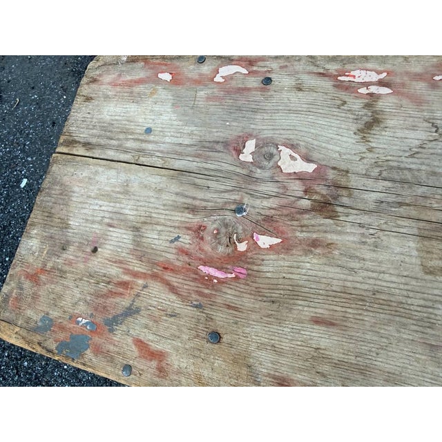 Antique Early American Rustic Style Painted Bench For Sale - Image 10 of 15