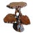 Vintage Three-Tier Free Form Japanese Hardwood Side Table or Plant Stand For Sale