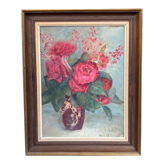 Oil Painting - Floral Still Life - Greenwich, Ct - Garden Bounty - Signed For Sale