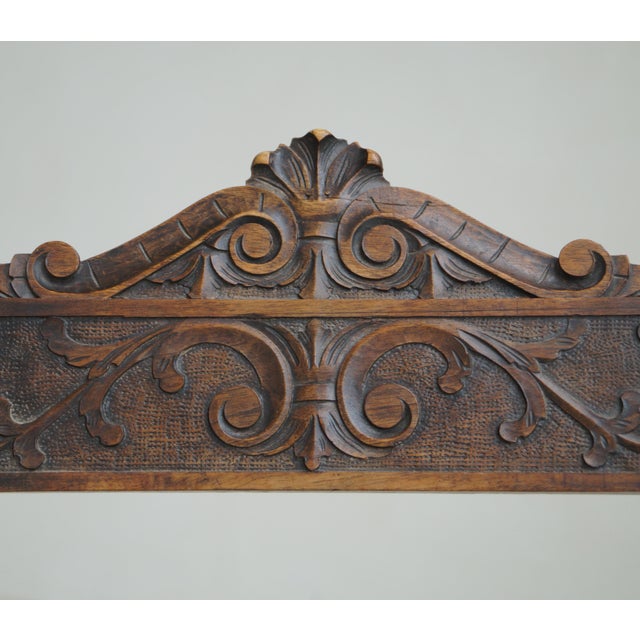 Curule or Dagobert Armchair in Walnut, Italy, 1910s For Sale - Image 10 of 18