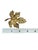 Vintage Textured Goldtone Maple Leaf Brooch For Sale - Image 11 of 11