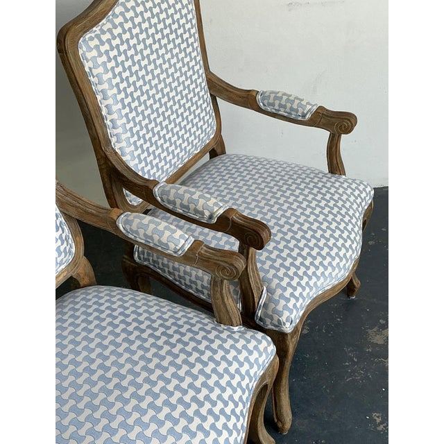 Vintage Louis XV Style Carved Wood Armchairs For Sale - Image 10 of 15