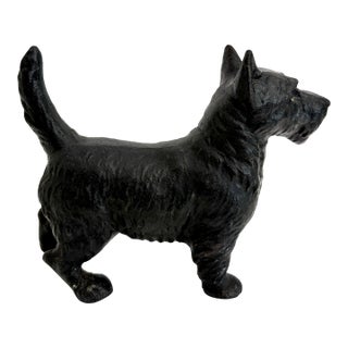 Antique Cast Iron Scottish Terrier Doorstop For Sale